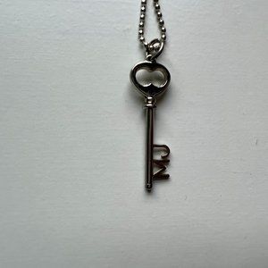 Marc by Marc Jacobs Silver MJ Key Pendant Necklace